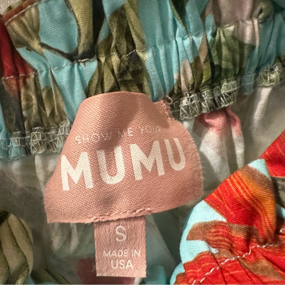 Show me your Mumu Angel dress size small, new Tropical design